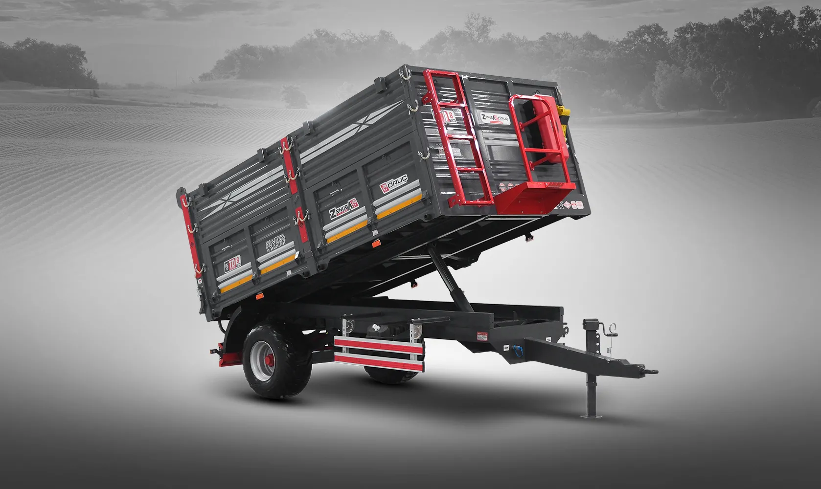 Tek Dingilli Tarım Römorku